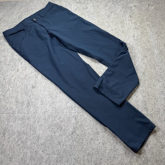 Lululemon ABC 5-Pocket Pants Men 33 x 33 Blue Classic Fit Technical LM5426S - Picture 1 of 16